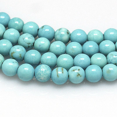 Natural Howlite Beads Strands X-TURQ-G103-4mm-01-1