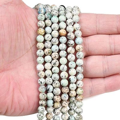Natural K2 Stone Beads Strands G-K405-B02-6mm-1