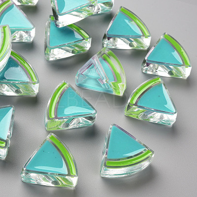 Transparent Enamel Acrylic Beads TACR-S155-001G-1
