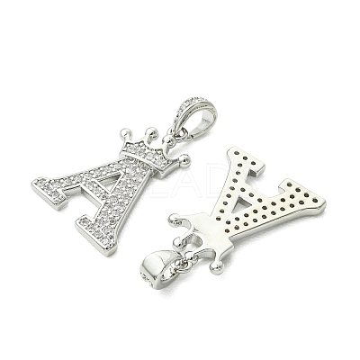 SHEGRACE Brass Micro Pave Clear Cubic Zirconia Pendants XGRQ5F521-809P-1