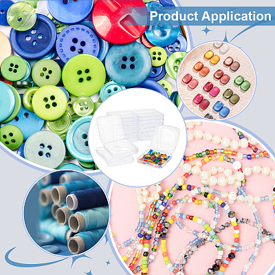 Plastic Bead Containers with Hinged Lid AJEW-WH0650-27-1