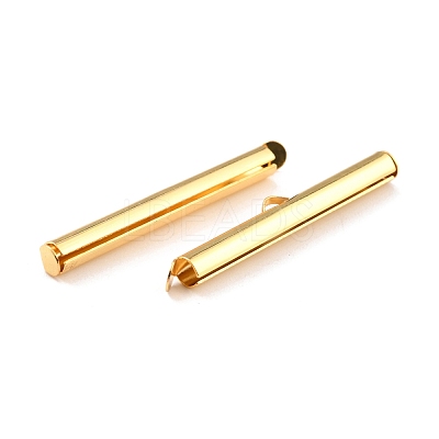 304 Stainless Steel Slide On End Clasp Tubes X-STAS-C044-08E-G-1