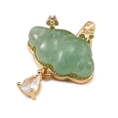 Natural Green Aventurine Carved Pendants GG-CBA5963-03D-1