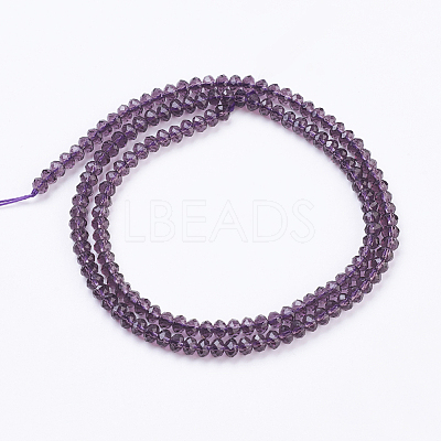 Crystal Glass Beads Strands X-GLAA-D032-3.5x2.5-07-1
