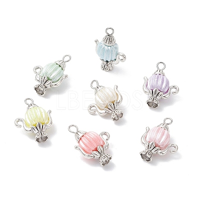 Acrylic & Tibetan Style Alloy Pendants PALLOY-JF04325-1