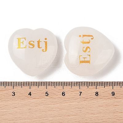 Natural Quartz Crystal Heart Engraving MBTI Figurines Statues for Home Office Desk Decorations G-K353-05L-1