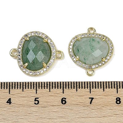 Natural Green Strawberry Quartz Faceted Oval Links G-B126-01G-02-1