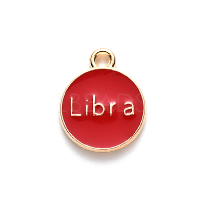Alloy Enamel Pendants X-ENAM-S124-01B-07K-1