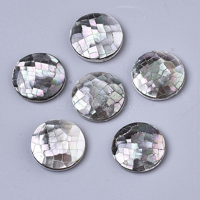 Natural Black Lip Shell Cabochons SSHEL-N034-46-1