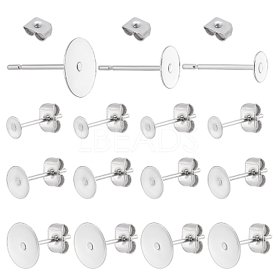 304 Stainless Steel Stud Earrings Findings STAS-PH0018-64P-1