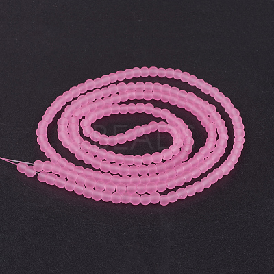 Baking Paint Transparent Glass Beads Strands X-GLAA-S031-4mm-20-1
