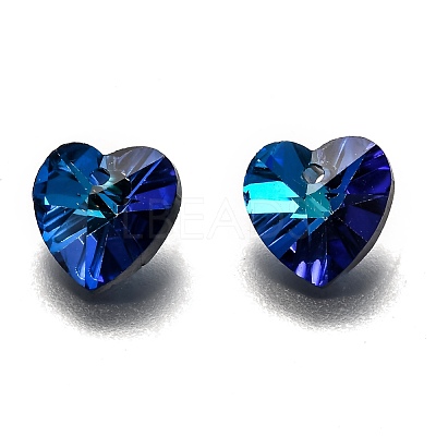 Electroplate Glass Charms X-G030V10mm-001MB-1