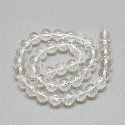 Natural Quartz Crystal Beads Strands G-R446-10mm-29-1