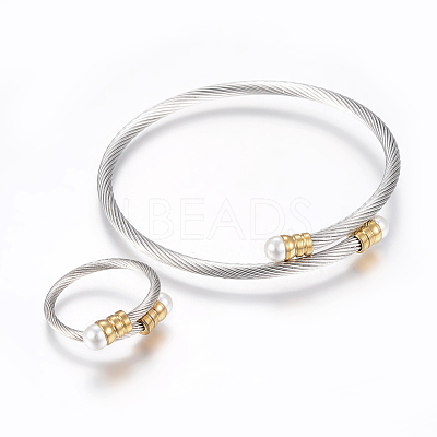 304 Stainless Steel Jewelry Sets BJEW-H123-06GP-1
