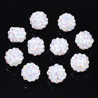 Resin Rhinestone Beads RESI-S253-12mm-GAB1-1