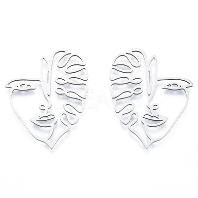 Non-Tarnish 201 Stainless Steel Filigree Joiners Links STAS-N090-LA942-1-1