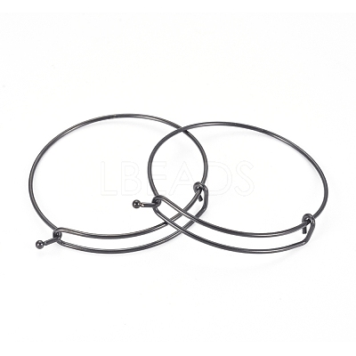 Ion Plating(IP) 304 Stainless Steel Bangle Making BJEW-L604-09B-1