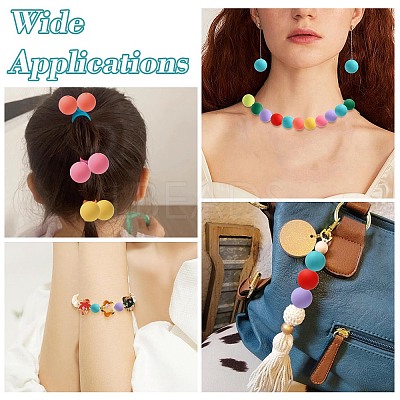 Rubberized Style Opaque Acrylic Beads MACR-CJC0009-02A-1