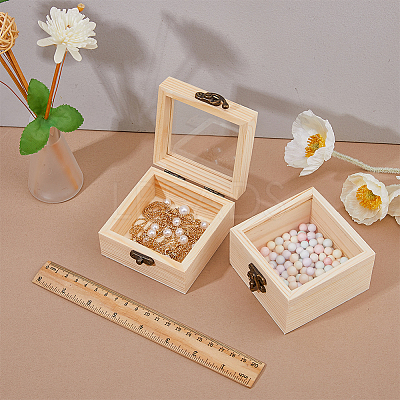2Pcs Wooden Storage Boxes WOCR-DC0001-01B-1