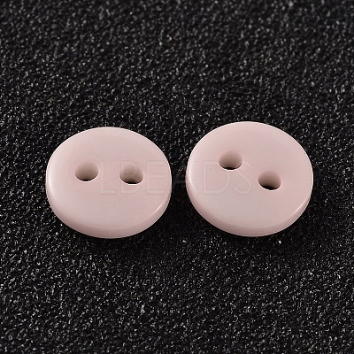 2-Hole Flat Round Resin Sewing Buttons for Costume Design BUTT-E119-36L-16-1