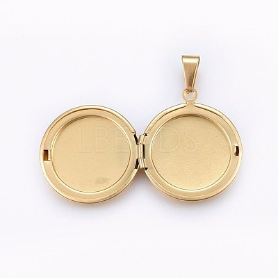 Ion Plating(IP) 316 Stainless Steel Locket Pendants X-STAS-O103-30G-1