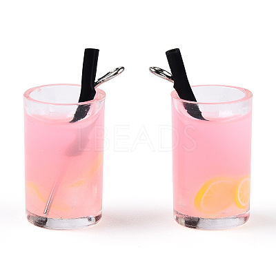 Plastic Imitation Drink Pendants CRES-S359-13D-1-1