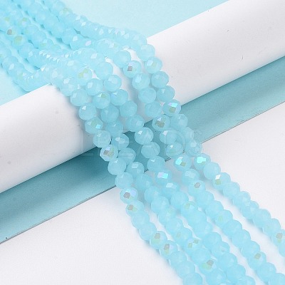 Electroplate Glass Beads Strands EGLA-A034-J10mm-L06-1