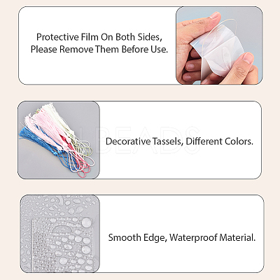 20Pcs Transparent Blank Acrylic Bookmarks Kits DIY-CP0012-45-1