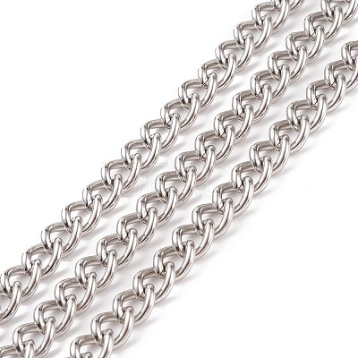 Non-Tarnish 201 Stainless Steel Cuban Link Chains CHS-L001-51-1.7mm-1
