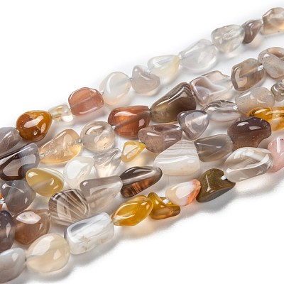Natural Botswana Agate Beads Strands G-G018-26-1