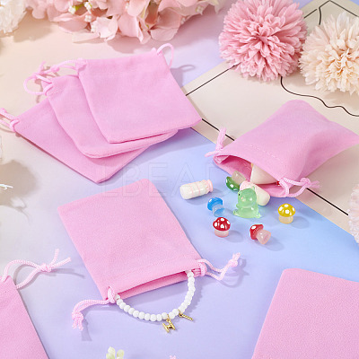 20Pcs Rectangle Velvet Drawstring Pouches TP-TA0001-03A-1