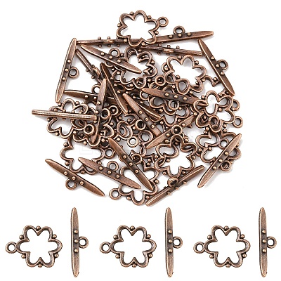 20Pcs Alloy Toggle Clasps TIBE-YW0001-98R-1