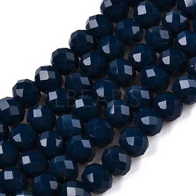 Opaque Solid Color Imitation Jade Glass Beads Strands EGLA-A044-P4mm-D16-1