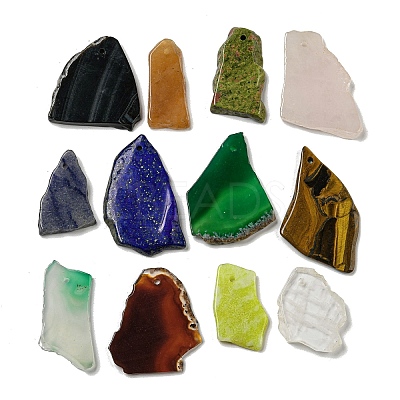 Natural Mixed Gemstone Pendants G-H304-02-1