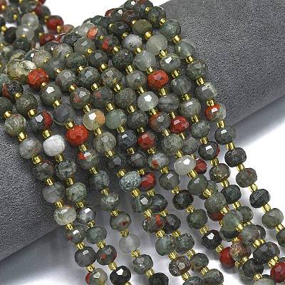 Natural African Bloodstone Beads Strands G-K389-E80-01-1
