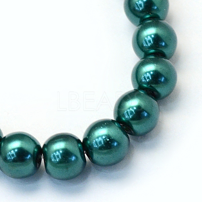 Baking Paint Pearlized Glass Pearl Round Bead Strands X-HY-Q003-6mm-79-1