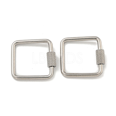 Non-Tarnish 304 Stainless Steel Screw Carabiner Lock Charms LS-STAS-C092-04A-P-1