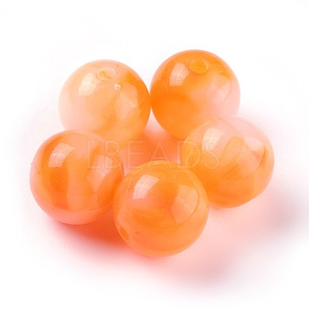 Acrylic Imitation Jade Beads MACR-E025-25H-8mm-1