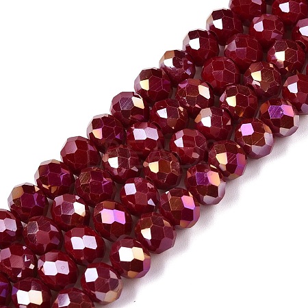 Electroplate Glass Beads Strands LS-EGLA-A044-P8mm-B02-1