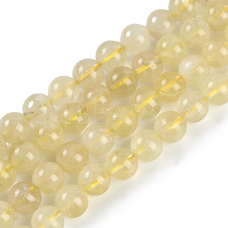 Natural Lemon Quartz(Heated) Beads Strands G-H062-A01-02-1