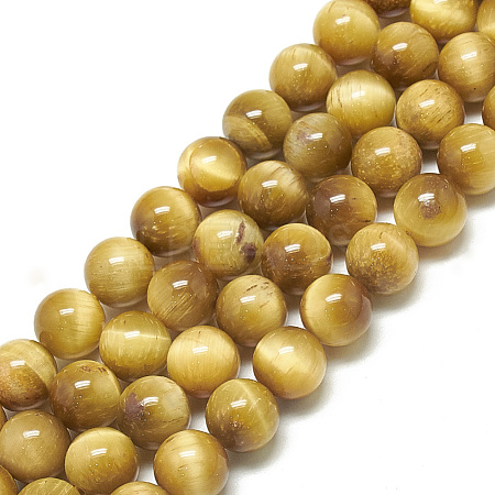 Natural Tiger Eye Beads Strands X-G-S300-8mm-107H-1