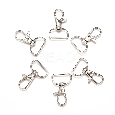 Zinc Alloy Swivel D Rings Lobster Claw Clasps E341-8-1