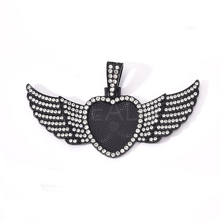 Alloy Pendant Cabochon Settings LS-PALLOY-S107-002EB-RS-1