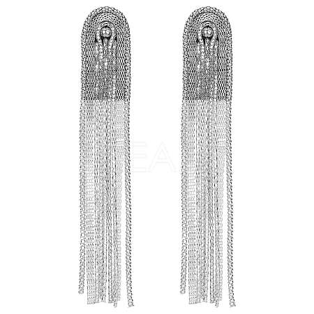 SUPERFINDINGS 2Pcs Fashionable Alloy Tassel Epaulettes FIND-FH0005-41P-1