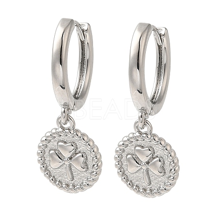 Rack Plating Brass Hoop Earrings EJEW-B062-41P-1