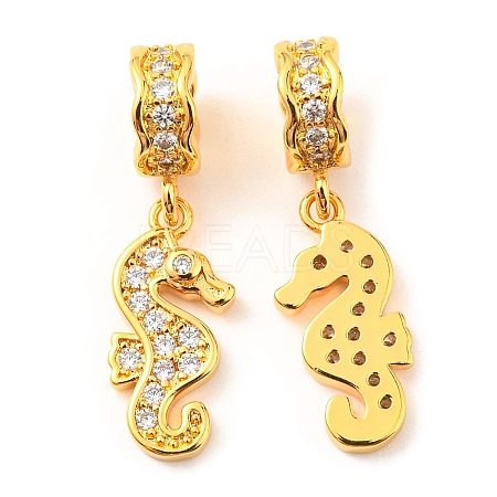 Brass Micro Pave Cubic Zirconia Pendents KK-M247-17G-1