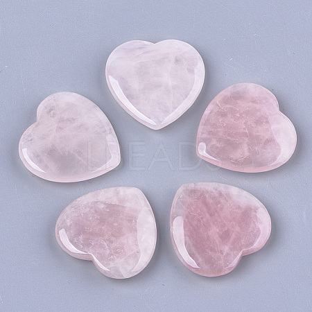 Natural Rose Quartz Heart Love Stone G-T125-06B-1