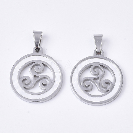 201 Stainless Steel Pendants STAS-N089-63P-1