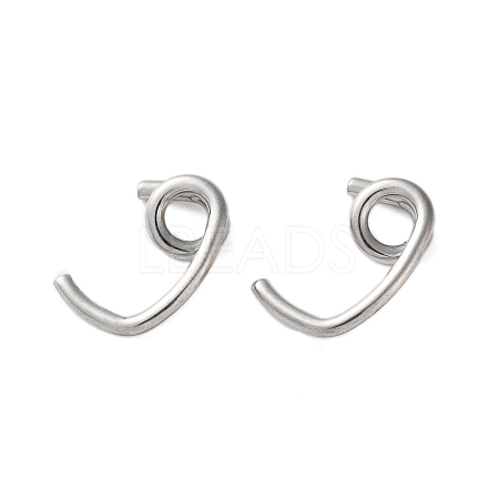 304 Stainless Steel Earring Finding STAS-L282-001P-1