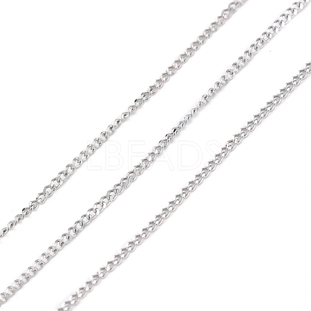 Tarnish Resistant 304 Stainless Steel Curb Chains CHS-D033-02P-01-1